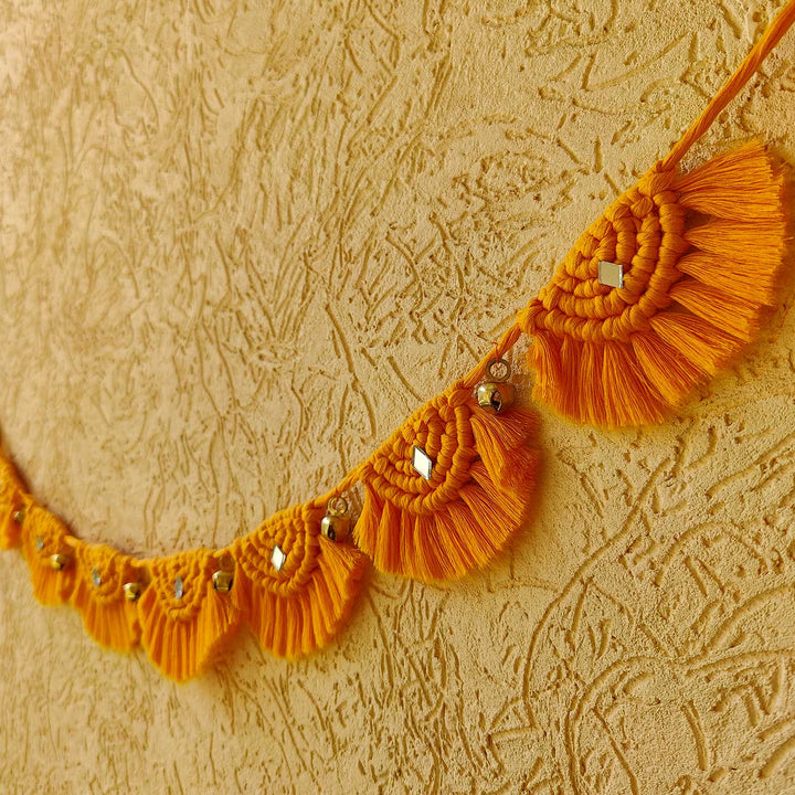 Handmade Macrame Sanskrit Design Cotton Toran