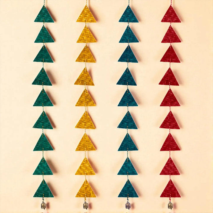 Woven Triangle Eco-Friendly Bamboo Hanging | 45 Inch x 2 Inch | Set Of 2
