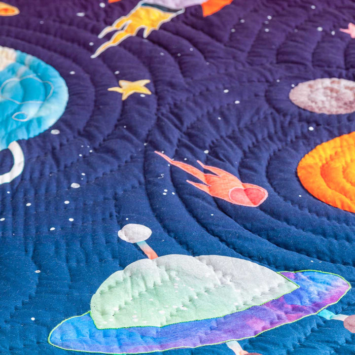 Personalized Tim, The Traveller Theme Cotton Quilt For Kids
