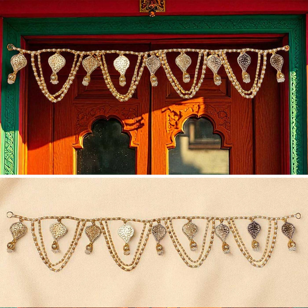 Handmade Paan Design Pearl Toran