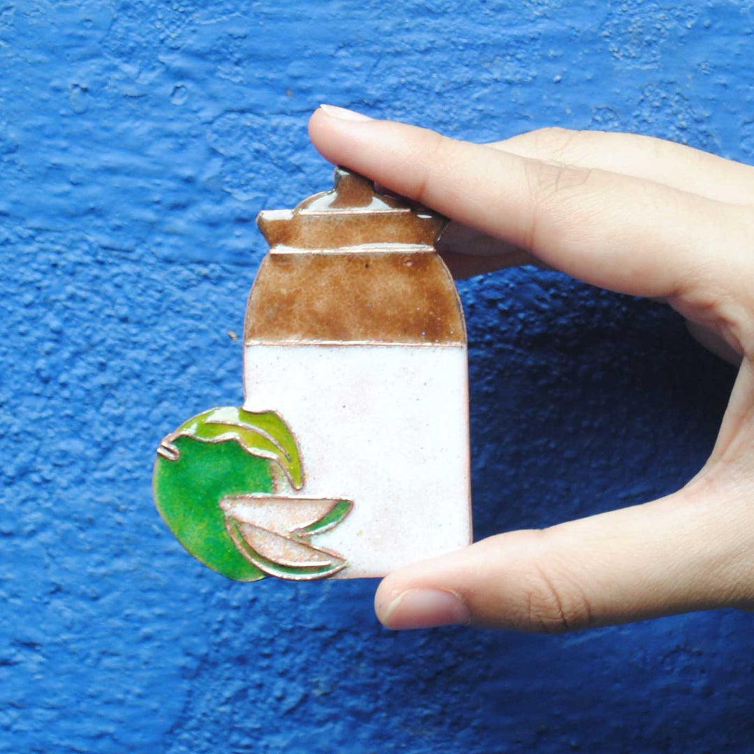 Handmade Acchar(Pickle) Copper Enamel Fridge Magnet