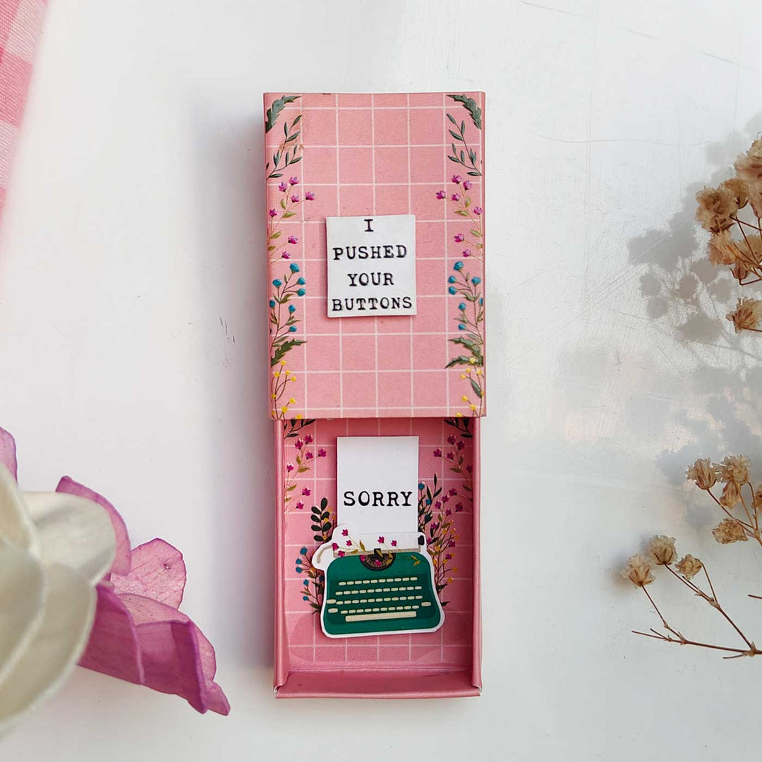 Typewriter Sorry Message Fridge Magnet