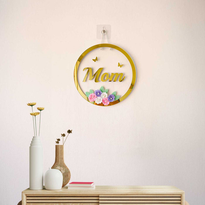 Handmade Mom Floral Theme Felt Hanging