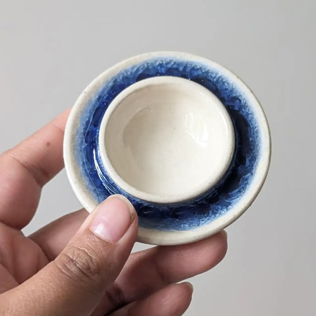 Hand-Painted Decorative Round Ceramic Tealight Holders