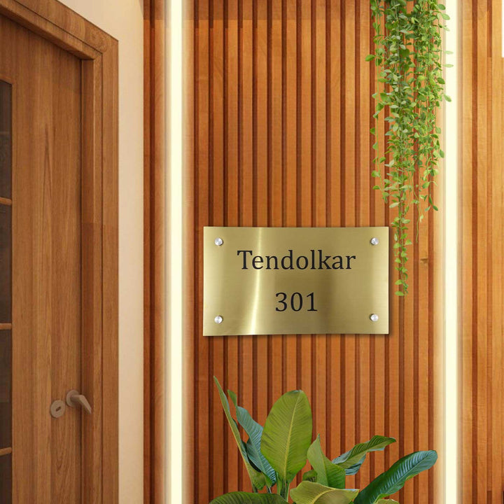 Personalized Weatherproof Minimalist Stainless Steel Name Plate