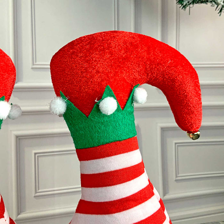 Handmade Inverted Elf Legs Plush Fabric Santa Hat | Xmas Gifting Ideas