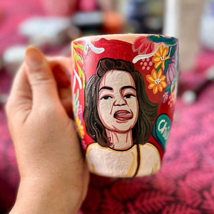 Photo Personalized Hand-Painted Pop Art Illustrated Caricature Mug | 300 ML