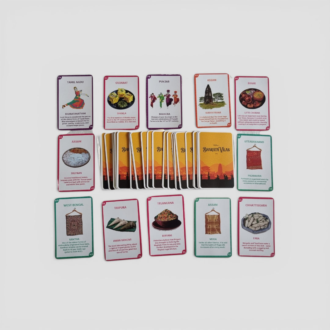 Bharata Vilas Mini Card Game for Kids | Learn Indian States & Culture | 8+ Years