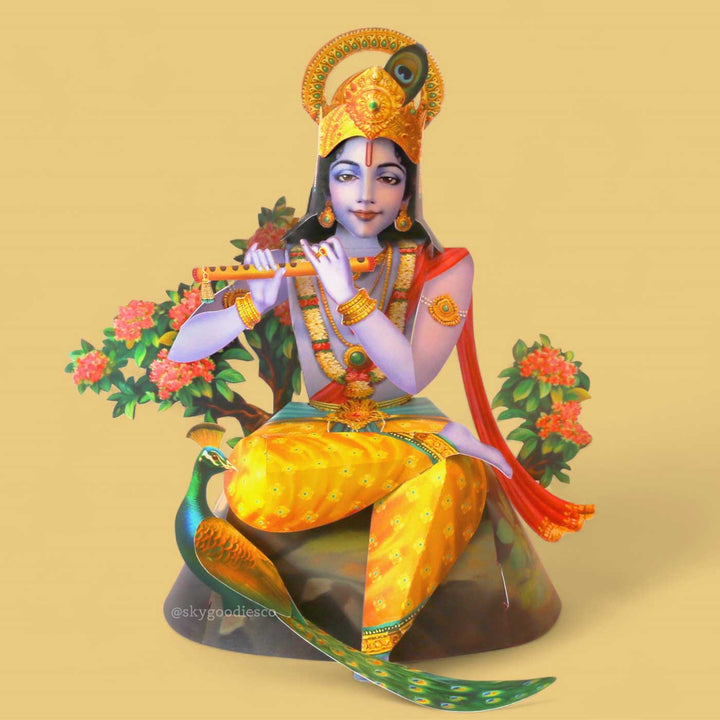 Handmade Printed Krishna Design Paper DIY Kit