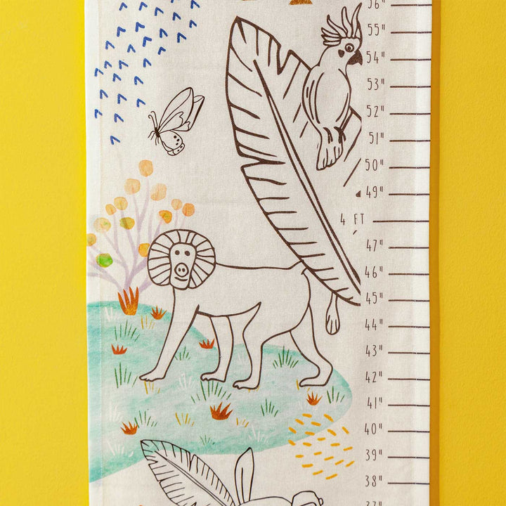 Personalized Treasure Hunt Theme Cotton Height Chart For Kids