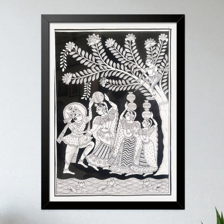 15 X 11 Inch | Krishna Leela Paper Phad Painting
