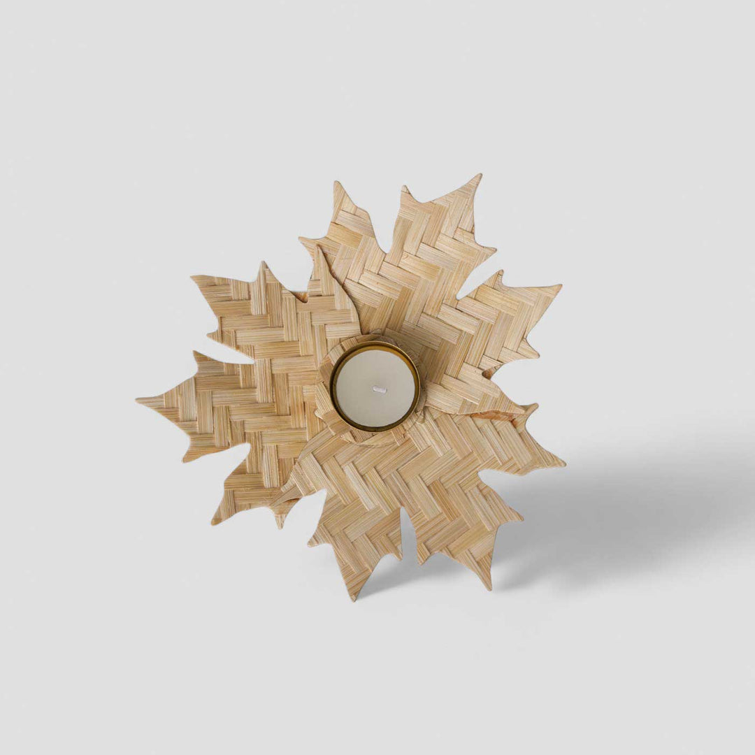 Handmade Bamboo Natural Maple Tea Light Holder