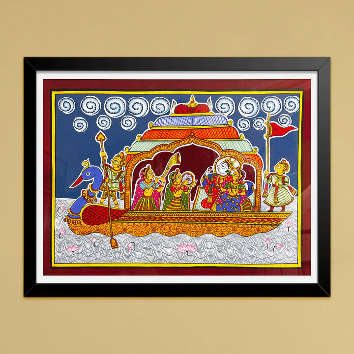 15 X 11 Inch | Nauka Vihar Paper Phad Painting