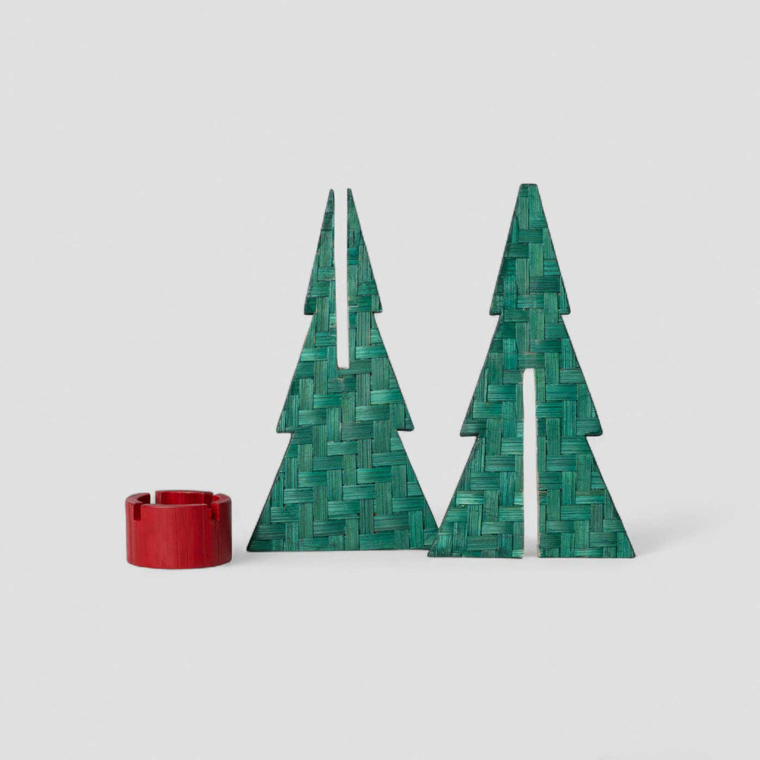 Handmade Bamboo Miniature Tree Christmas Decoration