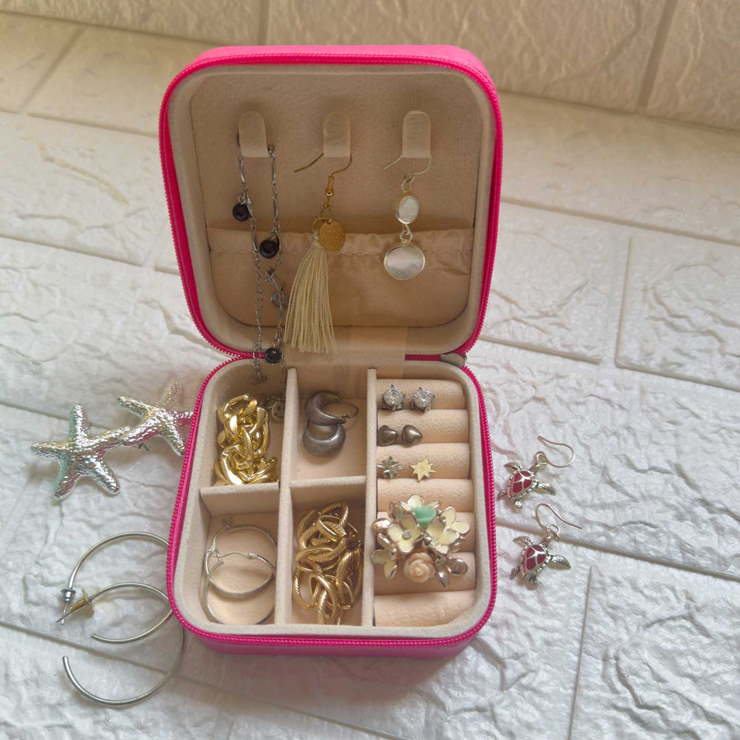 Personalized Handmade Faux Leather Jewellery Organiser