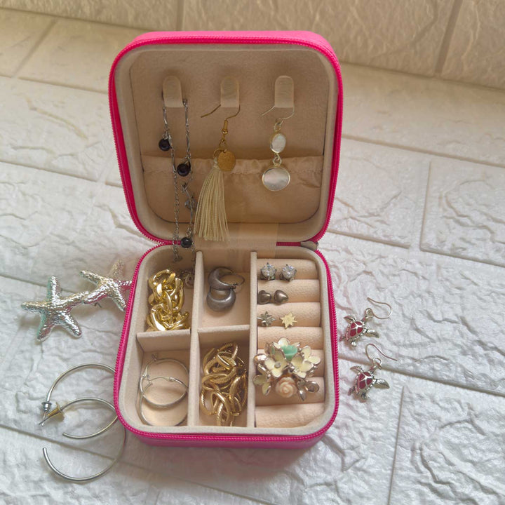 Personalized Handmade Faux Leather Jewellery Organiser
