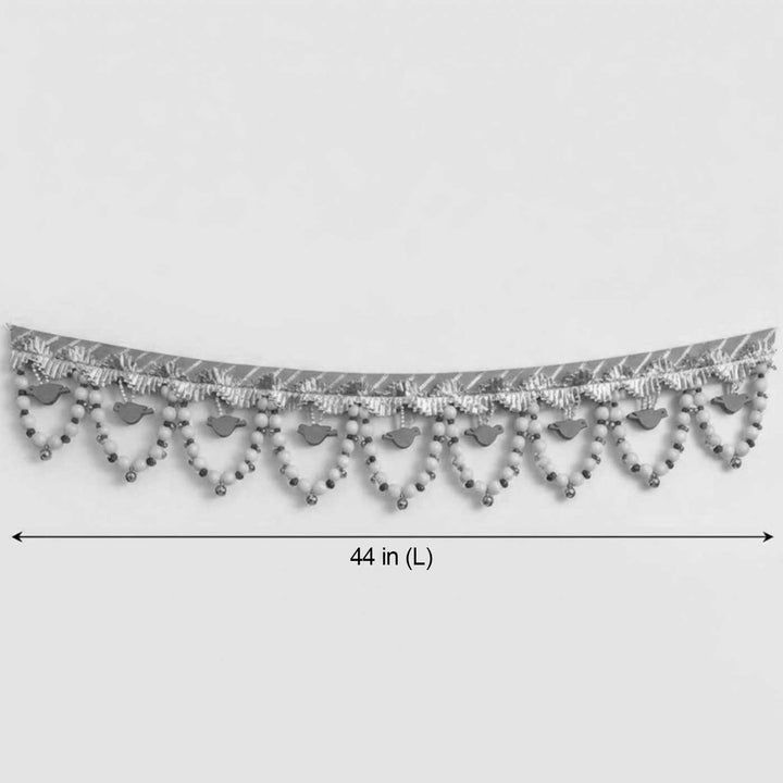Handmade Chidiya Bird Toran With MDF Cut-Outs, Shola Buds & Lace
