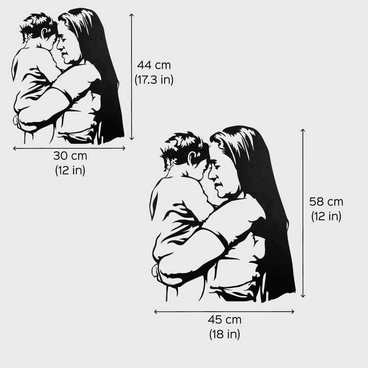 Photo Personalized Handmade Laser Cut Mother And Child Metal Decorative Plaque
