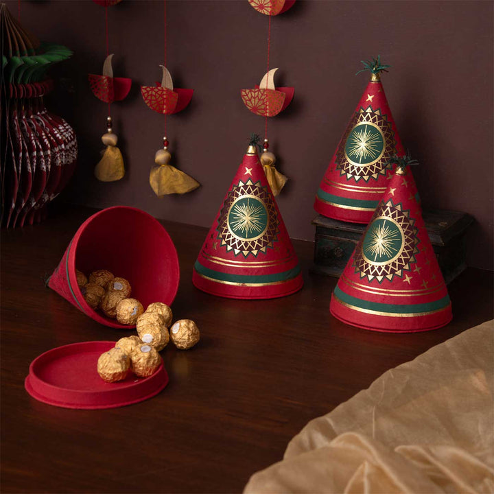 Handmade Anar Shaped Paper Gift Box