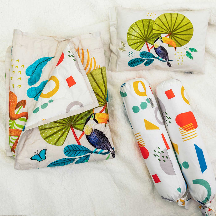 Personalized The Forest Is My Playground Theme Baby Bedding | Set Of 5