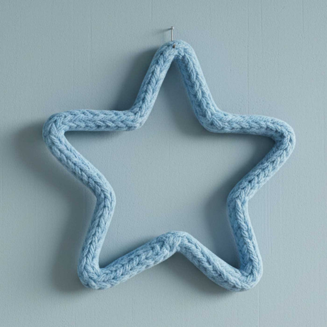 Handmade Knitted Wire Star Hanging