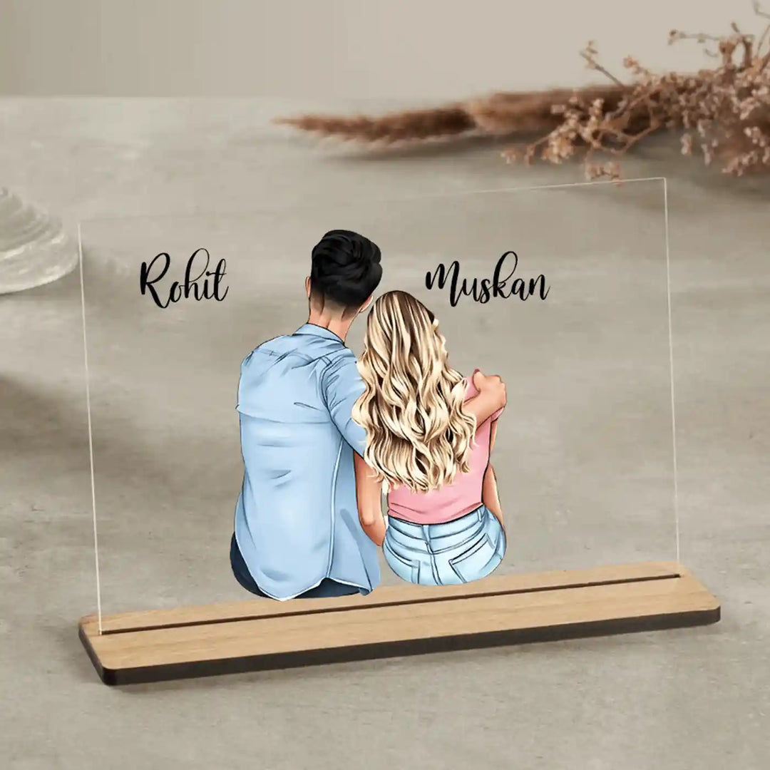 Personalized Printed Couple Theme Acrylic Decorative Plaque