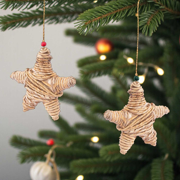 2 Pc | Handmade Banana Rope Merry Star Hanging