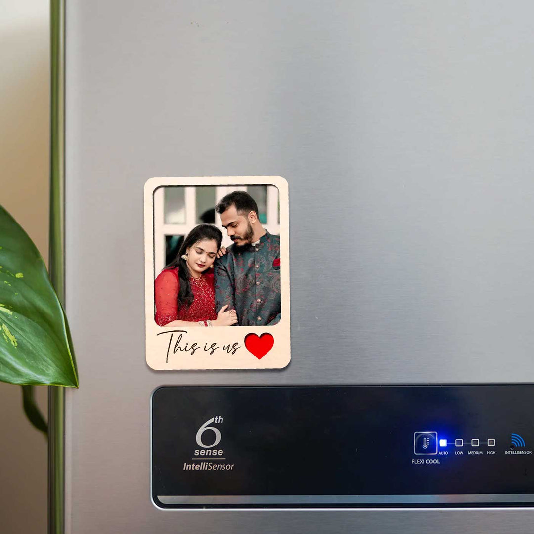 Photo Personalized Printed "This Is Us" Wooden Fridge Magnet