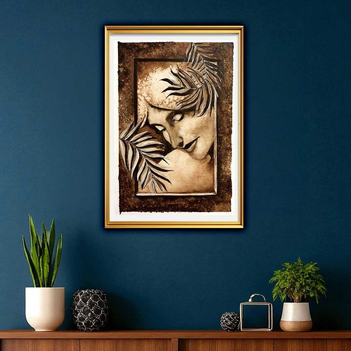 6 x 8.5 Inch | Handmade Paper Beauty In Brew Coffee Painting