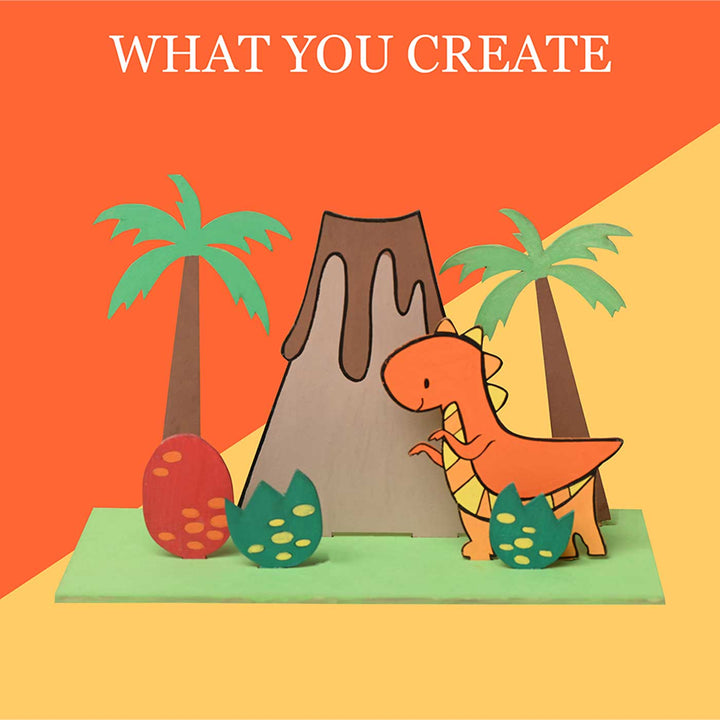 Handmade Dinosaur Adventure Craft DIY Kit | Set of 14