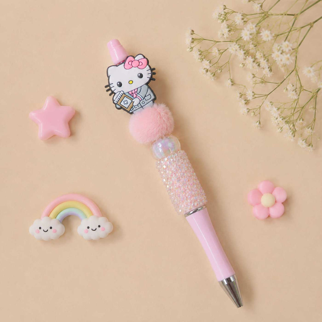 "Pink Girl" Themed Diary & Pen Stationery Set For Kids