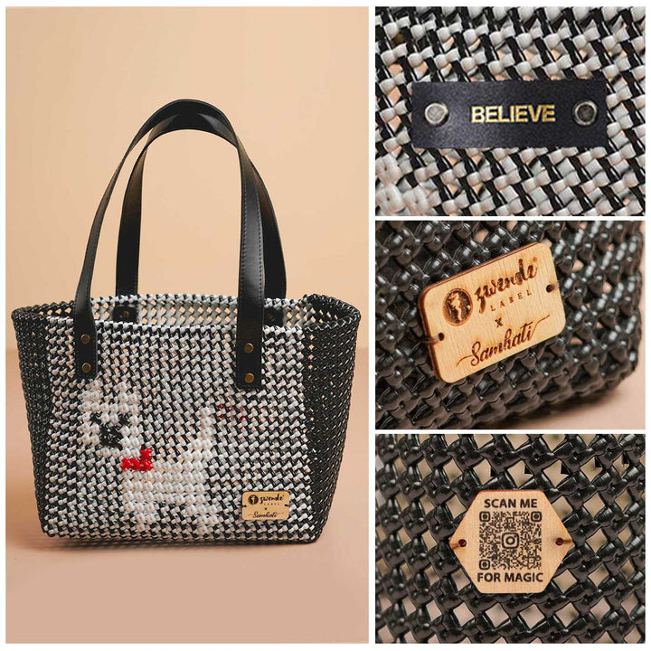Black Puppy Mukhya Knot Handmade Koodai Tote Bag