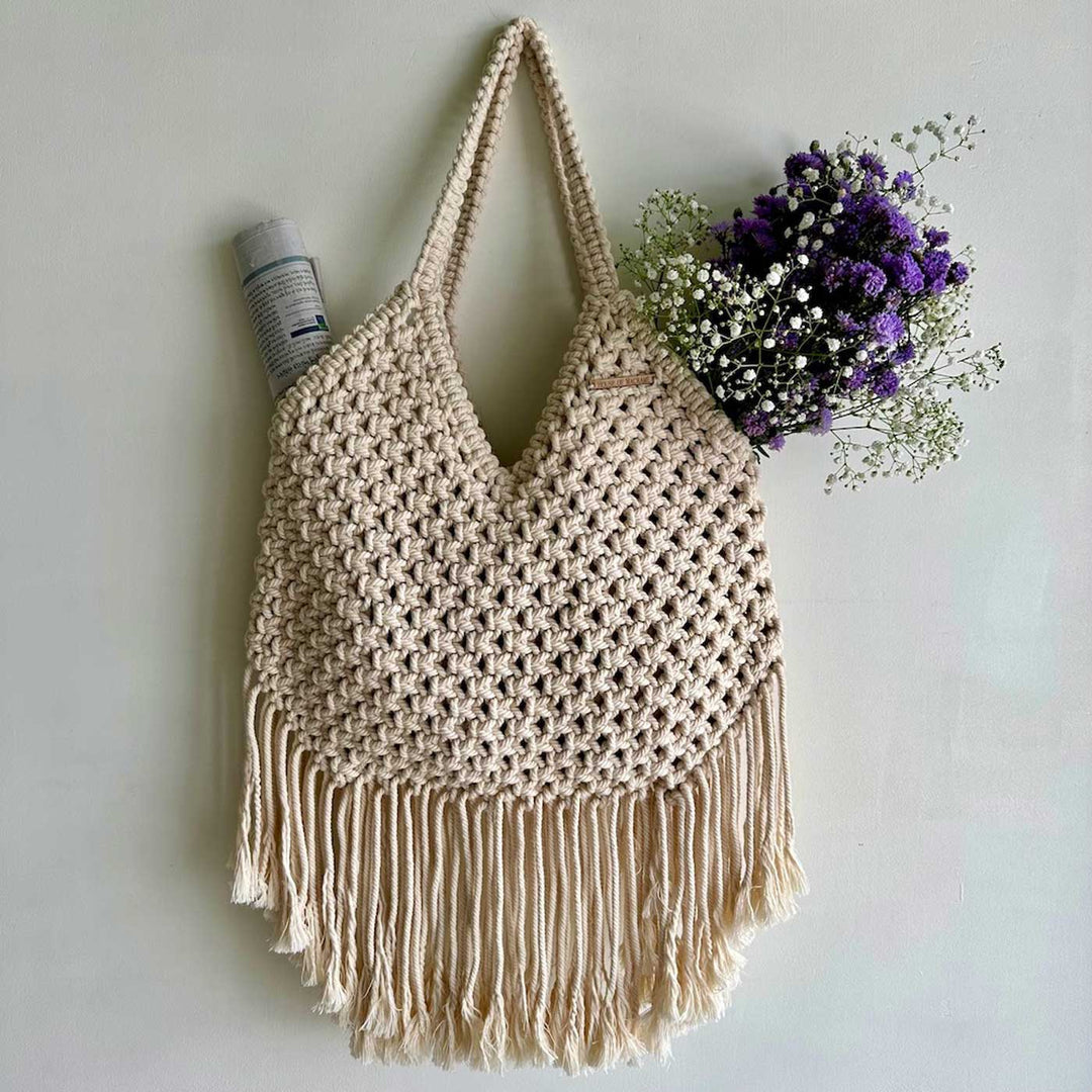Handmade Macrame Nomadic Knots Tote Bag