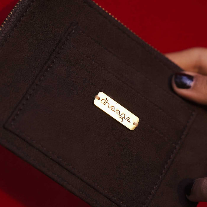 Black Big Little Heart Wristlet