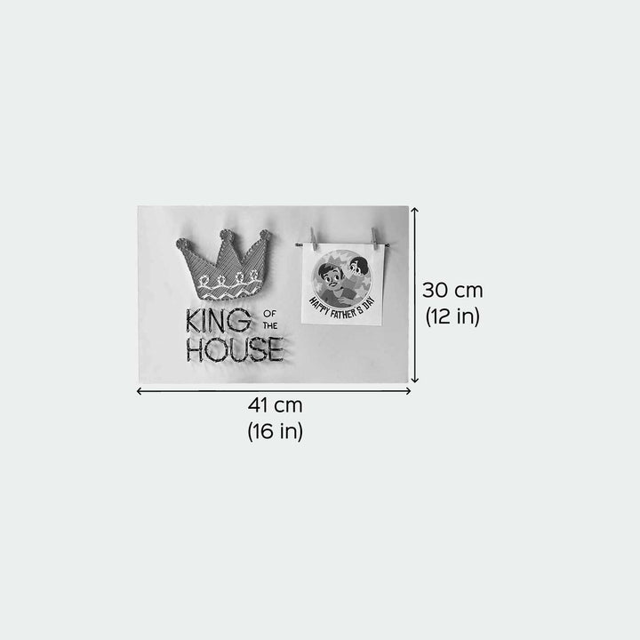 Personalized Handmade String Art King Of The House Wooden Decorative Plaque For Fathers
