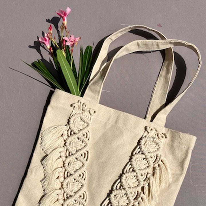 Handmade Macrame Tote Bag