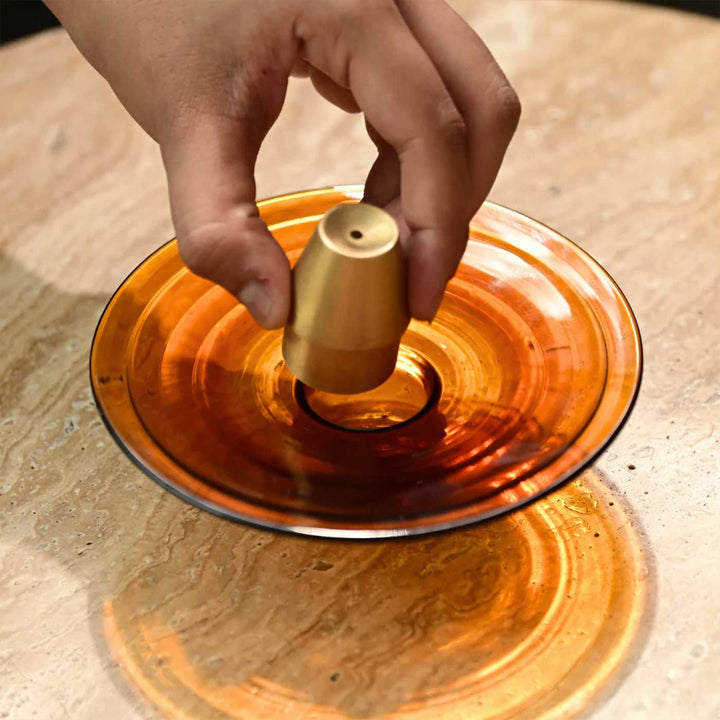 Minimal Design Glass Incense And Sage Holder