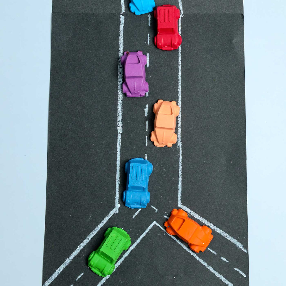 Handmade Non-Toxic Mini Cars Crayons | Set Of 8