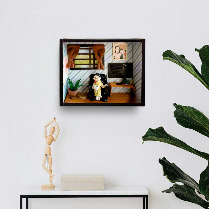 Photo Personalized Handmade Miniature Clay Room Theme Wooden Decorative Plaque