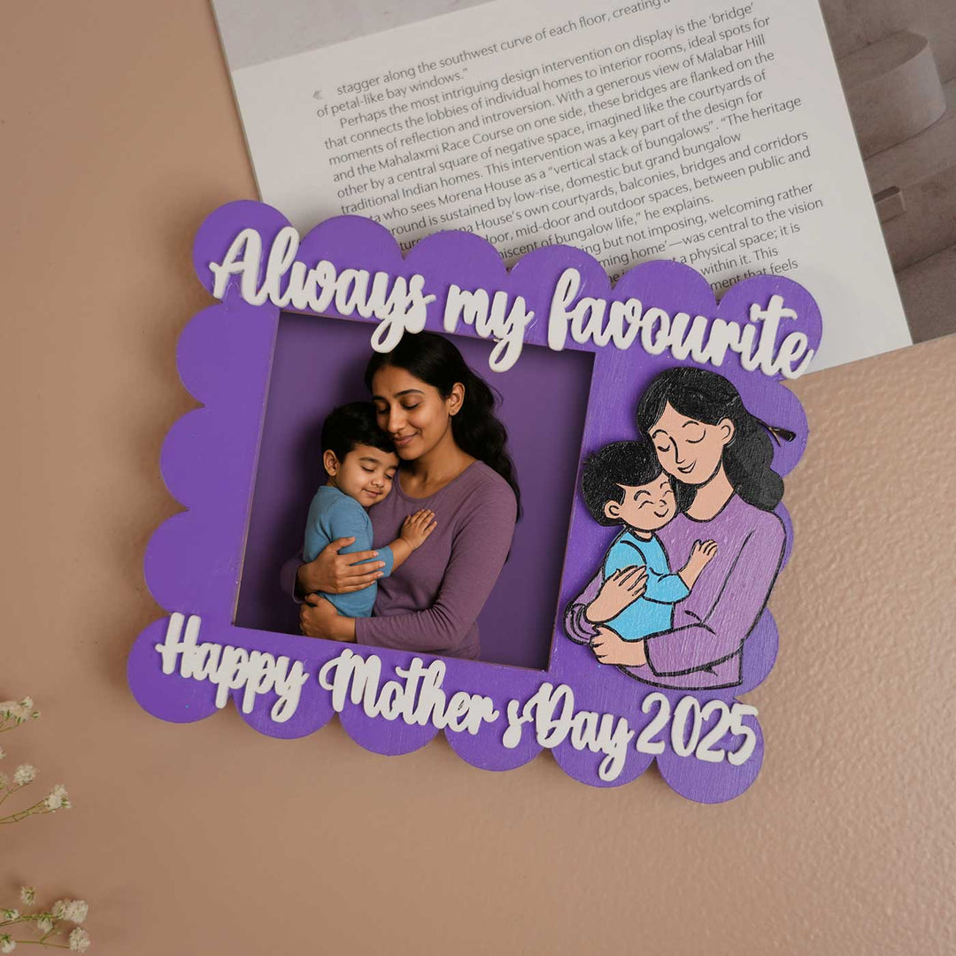 Photo Personalized Polaroid Theme MDF Wood Fridge Magnet For Mothers
