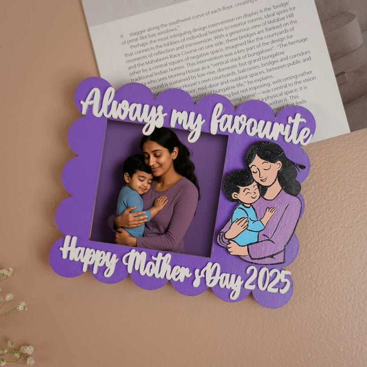 Photo Personalized Polaroid Theme MDF Wood Fridge Magnet For Mothers
