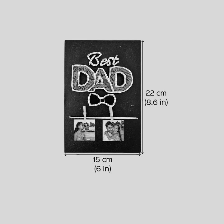 Photo Personalized Handmade String Art Best Dad Wooden Wall Decor