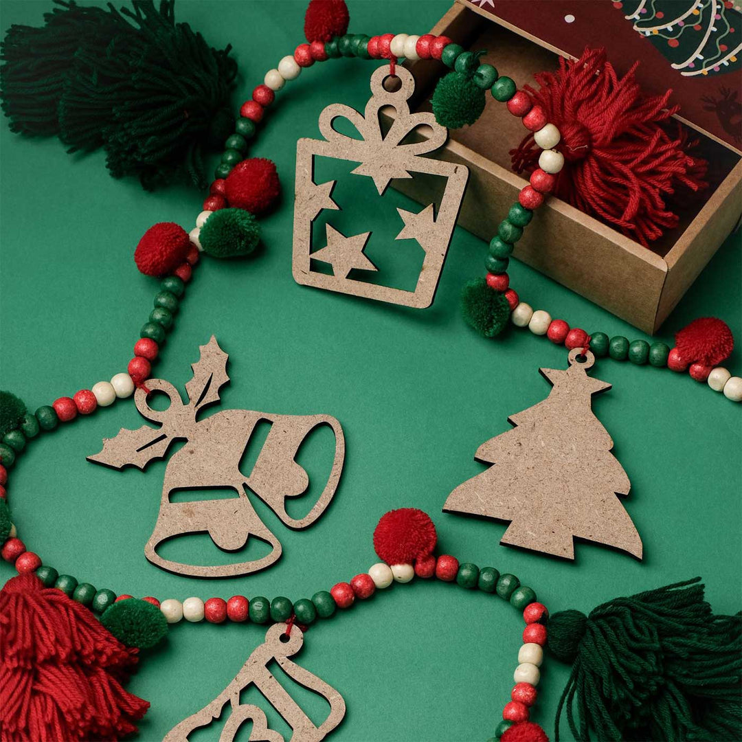 Buy Handmade DIY Mdf Wood Garland/ Bunting For Christmas Wall