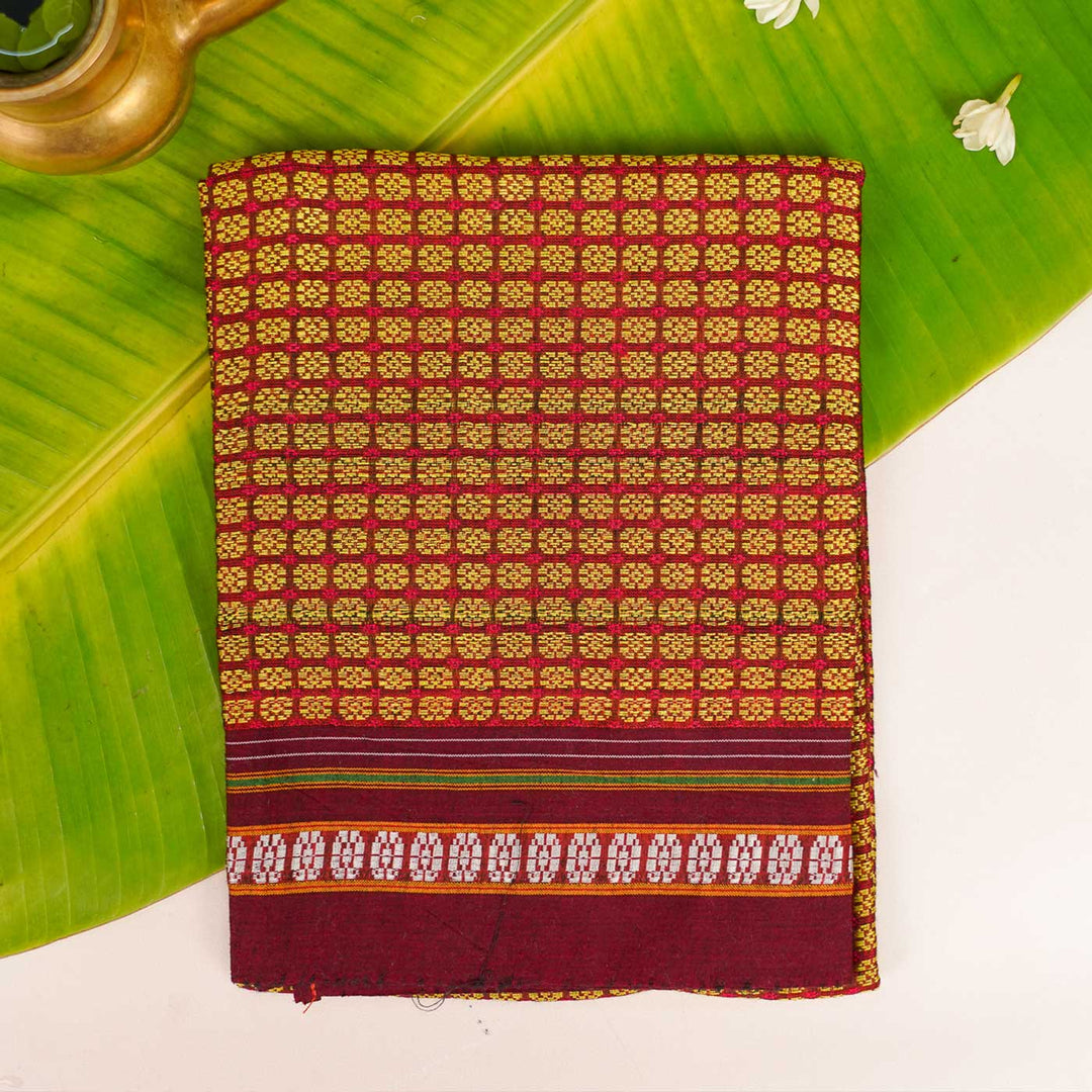 Golden Khunn Fabric Cotton Blouse Piece | 90cm