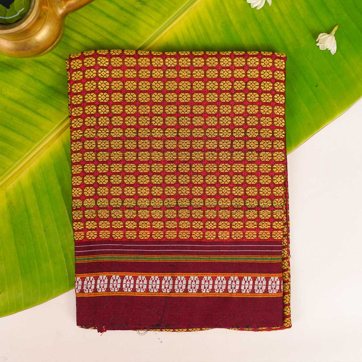 Golden Khunn Fabric Cotton Blouse Piece | 90cm