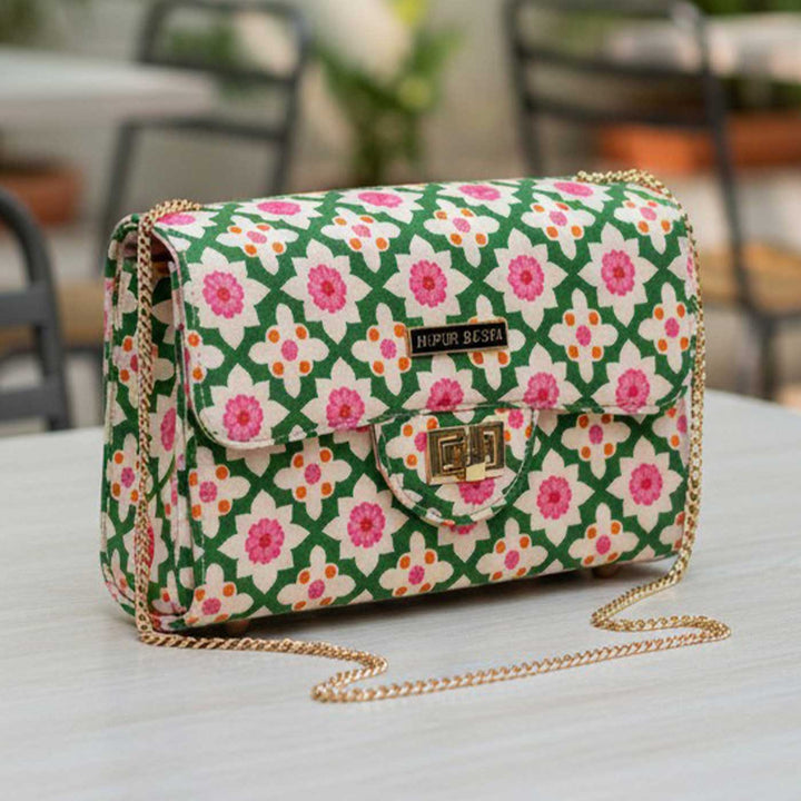 Bageechi Hand Block Printed Satchel Bag