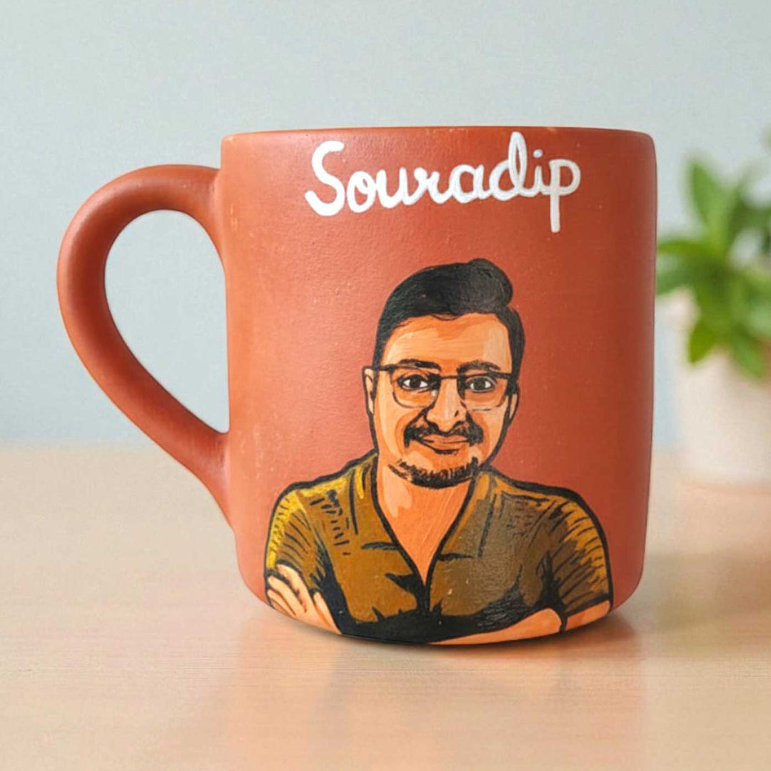 Photo Personalized Hand-Painted Terracotta Mug