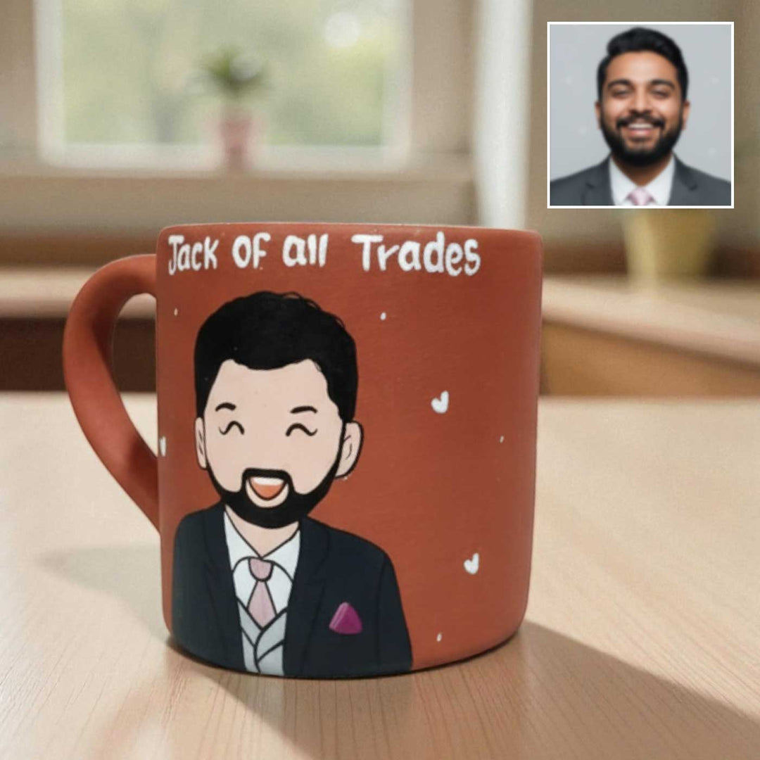 Photo Personalized Hand-Painted Manager Terracotta Mug