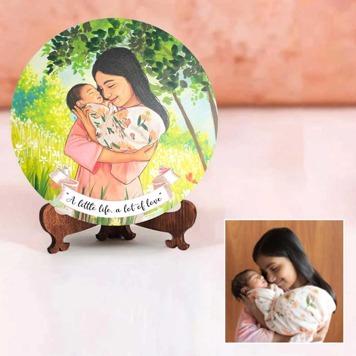 Photo Caricature Name Plate with Stand
