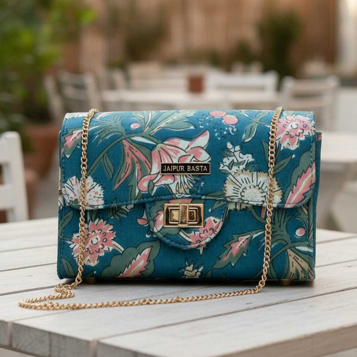 Pichwai Hand Block Printed Satchel Bag